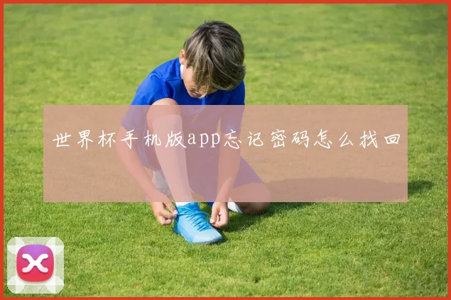 世界杯手机版app忘记密码怎么找回